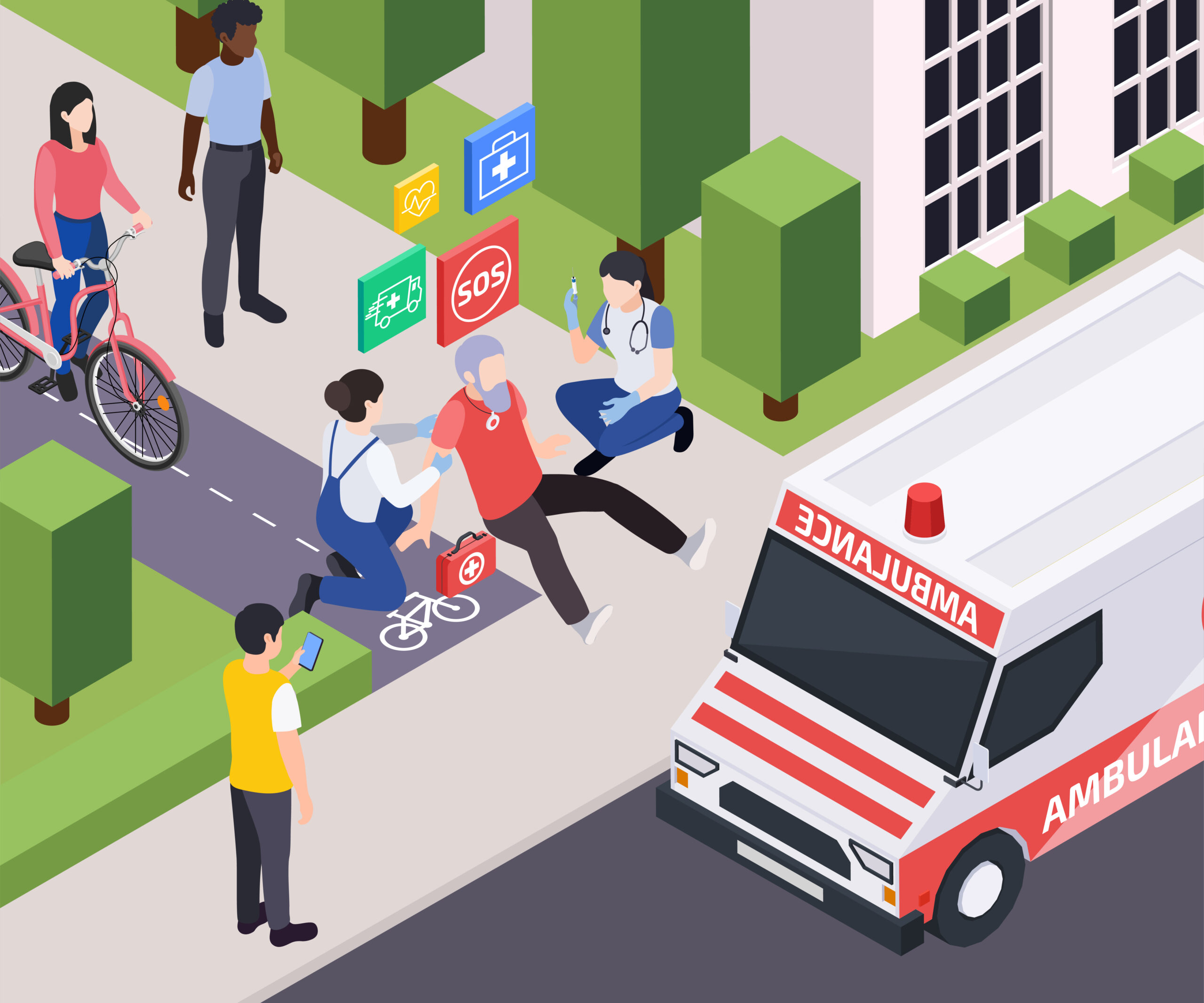Senior Alert Service Composition accident in a public place