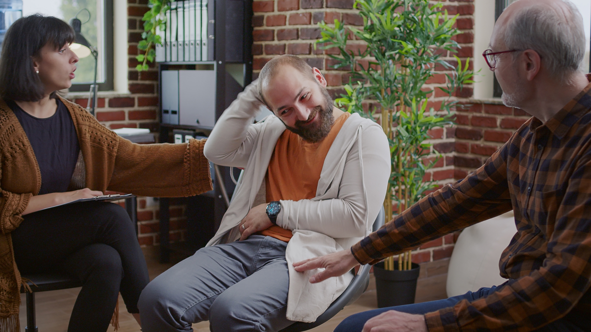 Man in Rehabilitation Psychological Injury